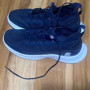 Under Armour UA Curry 8 NM Team Basketball Shoes Navy Blue  Sz 16.